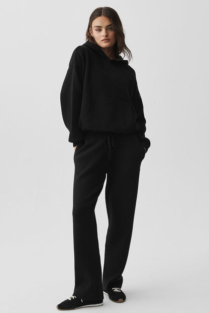 Scholar Hooded Sweater - Black