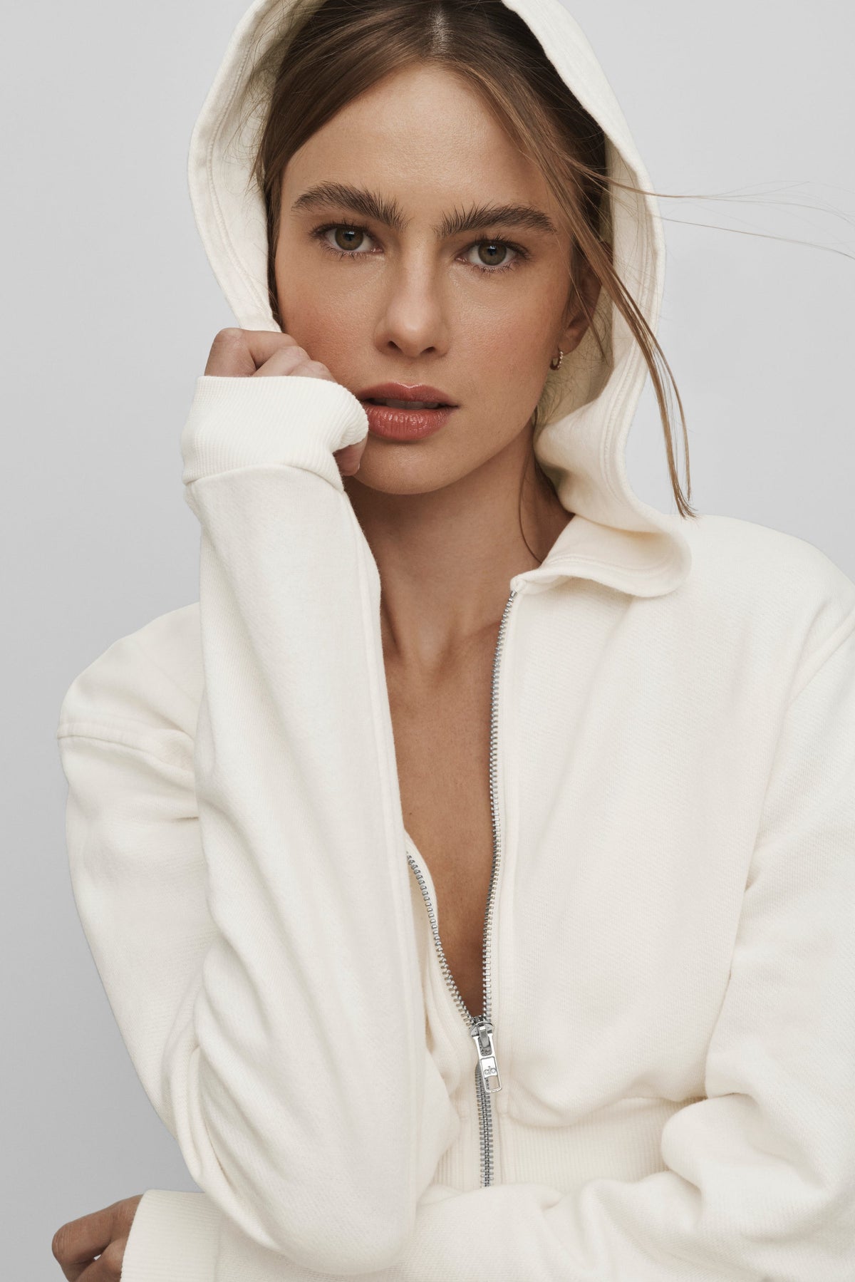 Sweet Escape Zip Up Hoodie - Ivory