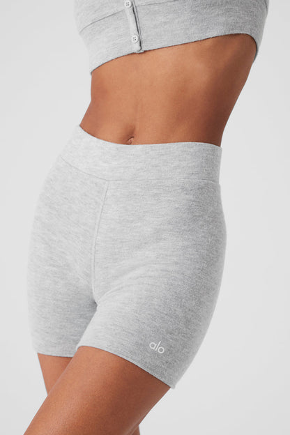 Alolux High-Waist Me Time Short - Athletic Heather Grey
